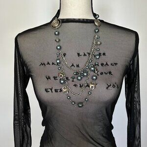 Gunmetal and silver layered necklace